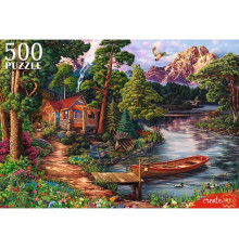 ПАЗЛЫ 500 элементов. ДОМИК У РЕКИ (Арт. Ф500-8713)
