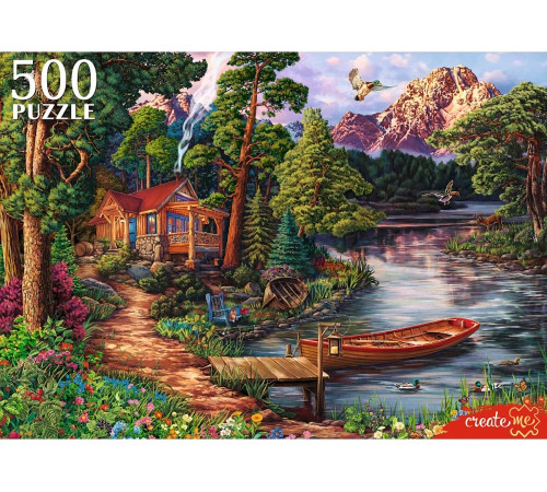 ПАЗЛЫ 500 элементов. ДОМИК У РЕКИ (Арт. Ф500-8713)