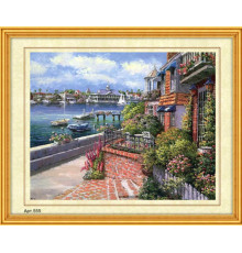 Набор для вышивания бисером (35x45, канва с рисунк) Весна в Ницце (арт.555)