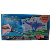 Набор для выжигания по коже. Военный самолет