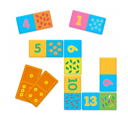 Домино. Цвета. 28 фишек (двухсторонние).