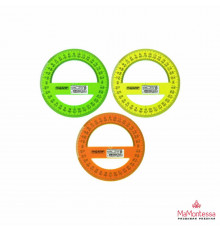 Транспортир 12 см, 360 градусов, ПИФАГОР, прозрачный, неоновый, ассорти, 210621