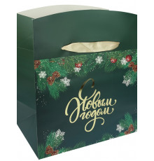 Подарочный пакет-коробка с мат.лам. 22,5*20*13,5 