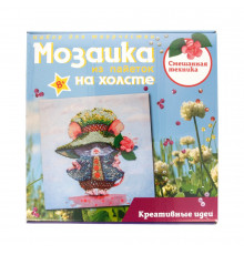 Мозаика из пайеток на холсте 