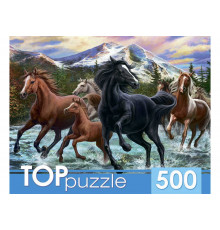 TOPpuzzle. ПАЗЛЫ 500 элементов. ХТП500-6812 Табун лошадей в горах