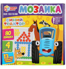 Синий трактор. Мозаика пластиковая. 80 фишек. 4 цвета. Поле 195х155мм.