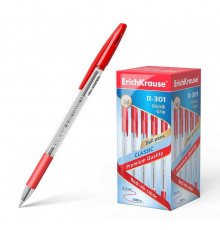 Ручка шариковая ErichKrause® R-301 Classic Stick&Grip 1.0, цвет чернил красный (в коробке по 50 шт.) 43188