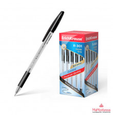 Ручка шариковая ErichKrause R-301 Stick&Grip Classic 1.0, цвет чернил черный  39528