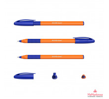 Ручка шариковая ErichKrause U-109 Stick&Grip Orange 1.0, Ultra Glide Technology, цвет чернил синий  47591
