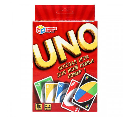 UNO. Карточная игра. 92х130х22мм. Умные игры в кор.100шт UNO. Карточная игра. 92х130х22мм. Умные игры в кор.100шт