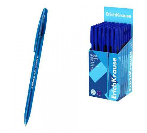 Ручка шариковая ErichKrause R-301 Stick&Grip Original 1.0, цвет чернил зеленый ( по 50 шт.)