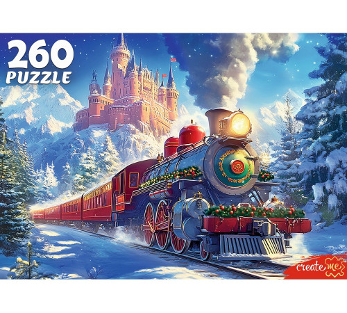 Пр.п.ПАЗЛЫ 260 элементов. НОВОГОДНИЙ ЭКСПРЕСС (арт.Х260-7611)