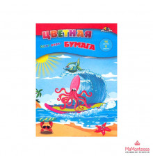 Цв. бумага А4 16л 8 цв 