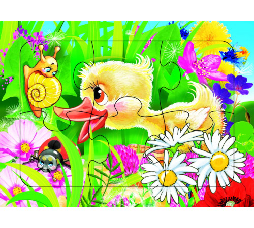 Пазл на планшете. Утенок