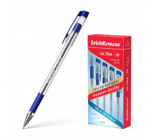 Ручка шариковая ErichKrause ULTRA-30 Stick&Grip Classic 0.7, Super Glide Technology, цвет чернил синий (в коробке по 12 шт.) 19613