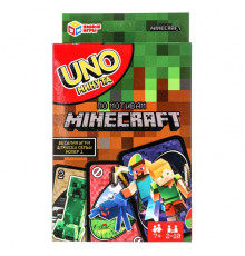 УНО. По мотивам Minecraft.  Карточная игра. 92х130х22 мм. Умные игры в кор.100шт