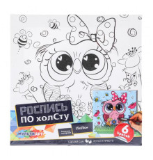 Набор д/дет тв-ва холст для росписи 15*15, сова МУЛЬТИ АРТ в кор.48шт