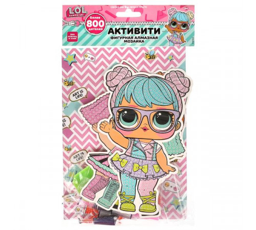 Алмазная мозаика фигурная куколки модницы МУЛЬТИ АРТ в кор.100шт