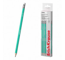 Чернографитный карандаш пластиковый ErichKrause Prime, шестигранный, с ластиком, HB (в короб 12