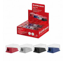 Точилка пластиковая ErichKrause Base Mini,Classic, с контейнером, ассорти (в коробке по 30