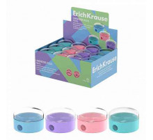 Точилка пластиковая ErichKrause Universe Plus, Pastel, с контейнером, ассорти (в коробке по