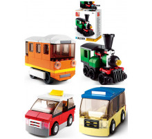 Конструктор пластиковый. SLUBAN. Строительная техника. Автобус.428 дет. Арт. M38-B0598 кратно 8