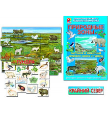 Природные зоны Растения и животные крайнего севера и тундры Демонстрационный и раздаточный материал Игра развивающая для детей из бумаги и картона.