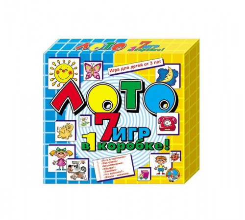 Обучающее картонное лото для детей «7 в 1». Идательство: Десятое королевство