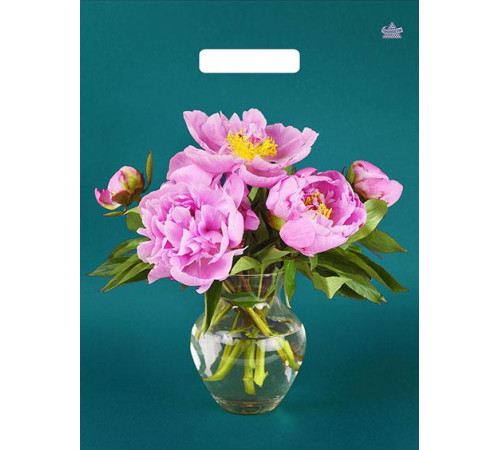 Пакет Прорубка 31*40=60 Любимые пионы Ламинат прор (50/500) №16