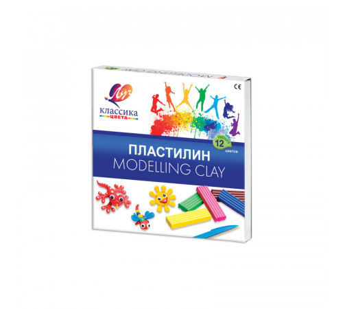Пластилин -Классика- 12 цветов 7С 331-08 Пластилин -Классика- 12 цветов 7С 331-08