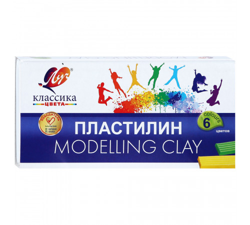Пластилин -Классика- 6 цветов 12С 878-08 Пластилин -Классика- 6 цветов 12С 878-08