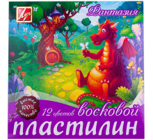 Пластилин мягкий (восковой) -Фантазия- 12 цветов 25С 1523-08