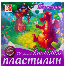Пластилин мягкий (восковой) -Фантазия- 12 цветов 25С 1523-08