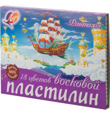 Пластилин мягкий (восковой) -Фантазия- 18 цветов 25С 1524-08