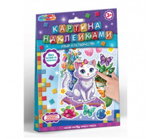 Картина наклейками кошечка МУЛЬТИ АРТ