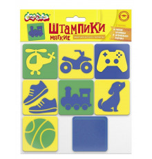 Каляка-Маляка Штампики из ЭВА Поехали! 7шт с чернилами ШКМ-М
