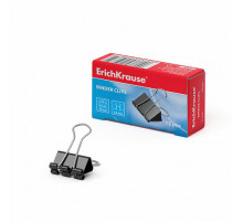 Зажимы для бумаг ErichKrause Classic, 15мм, черный (в коробке 12 шт.)25085