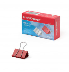 Зажимы для бумаг ErichKrause Classic, 25мм, ассорти (коробка 12 шт.)25090