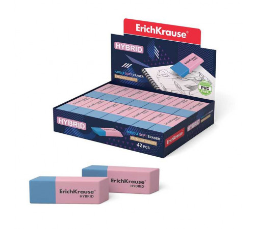 Ластик ErichKrause® Hybrid (в коробке по 42 шт.)