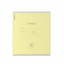 Тетрадь,12л.клет.Классика с линовкой жел.40001