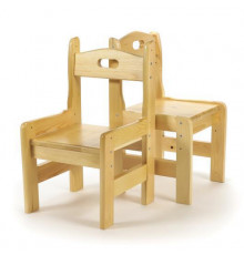 Стул детский регулируемый.Гр роста 00-1,массив сосны - желтый,лак