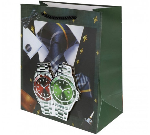 Dream cards Пакет подар.с мат. лам. и 3Dэлем.,30*41.5*12см(XL),Парные часы,210г ППК-3608