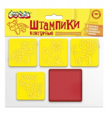 Каляка-Маляка Штампики контурные Домашние животные 4шт с чернилами ШККМ-МЗ