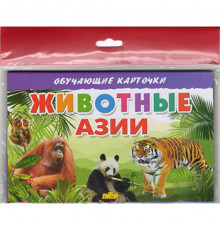 Обучающе карточки. Карточки (европодвес). Животные Азии . Литур.