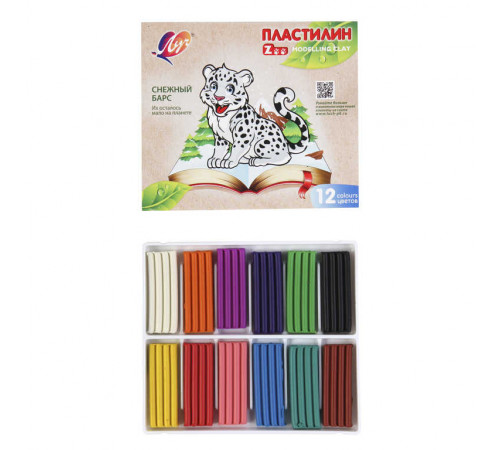 Пластилин -ZOO- 12 цветов 29С 1722-08 Пластилин -ZOO- 12 цветов 29С 1722-08