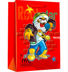 Dream cards Пакет подар.с мат.лам.26.4х32.7х13.6 см(L), Диско тигр,210г ППК-3400