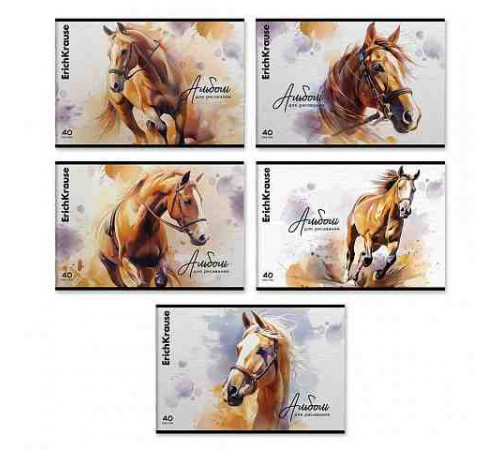 Альбом для рисования на скобе ErichKrause Wild Mane, А4, 40 листов, твин-лак_MIX-PACK