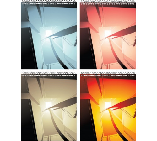 Блокнот А4, 50 л, клетка, спираль, обложка картон, 