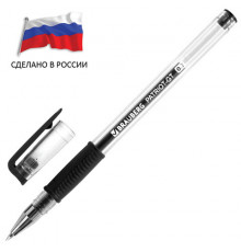 Ручка гелевая РОССИЯ PATRIOT-GT,ЧЕРНАЯ,корп.прозрачный,узел 0,7мм,линия 0,4мм,BRAUBERG,143960