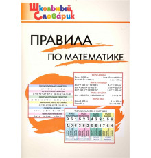Школьный словарик. Правила по математике Клюхина И.В.